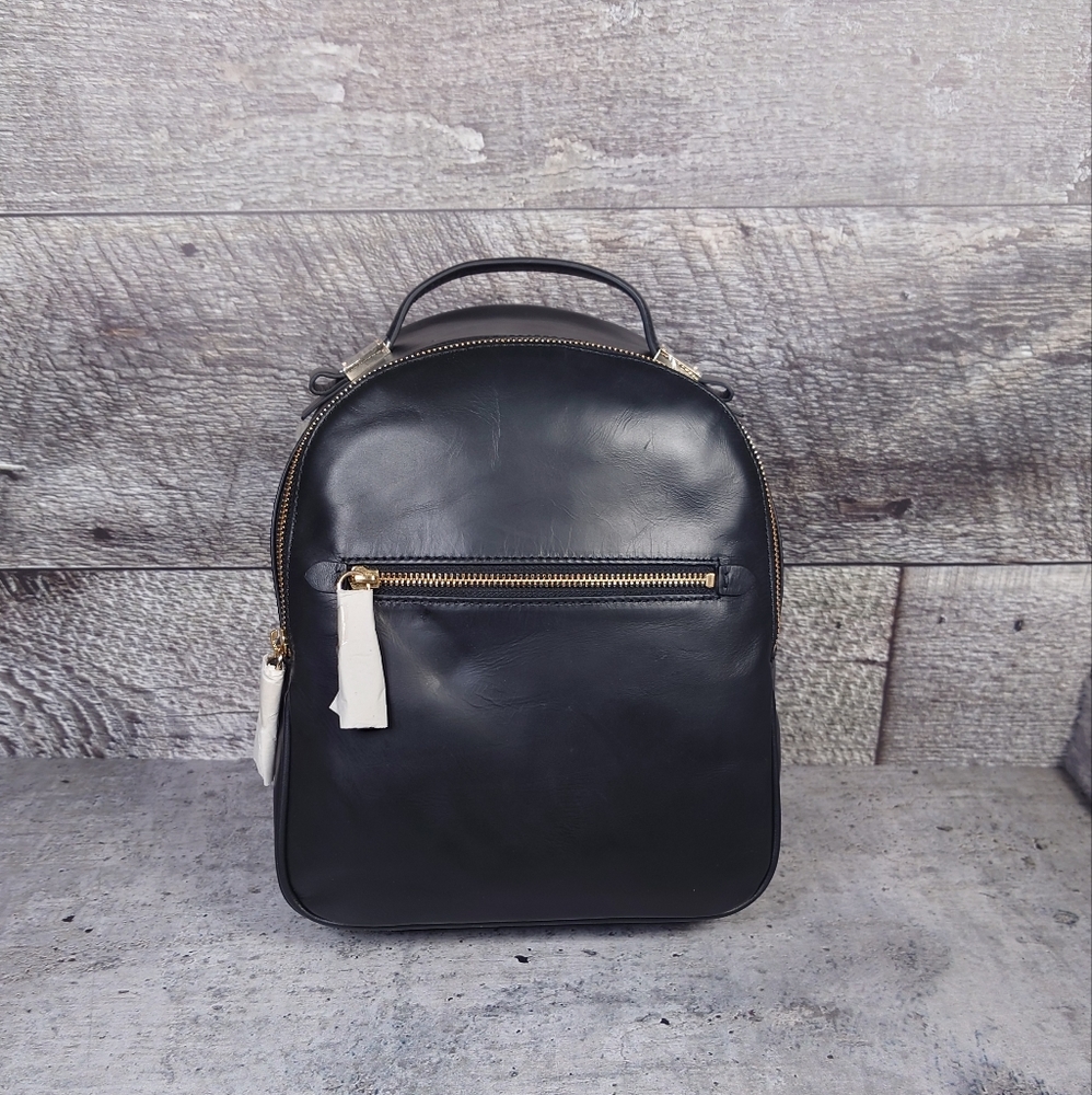 Black Leather Cole Haan Backpack